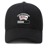 EDGMM I m Thinking Poker Baseball Cap Cotton Adjustable Baseball Hat Men Women Trucker